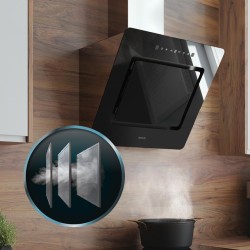 Dekorative Dunstabzugshaube Cecotec Bolero Flux DT 608002 Glass Black A++