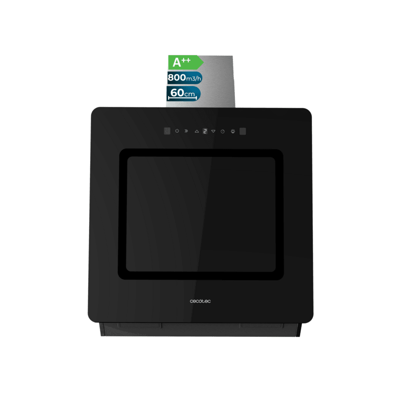 Dekorative Dunstabzugshaube Cecotec Bolero Flux DT 608002 Glass Black A++