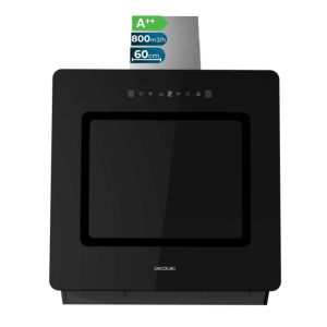 Dekorative Dunstabzugshaube Cecotec Bolero Flux DT 608002 Glass Black A++