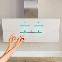 Campana Extractora Decorativa Cecotec Bolero Flux DT 908010 Glass White B