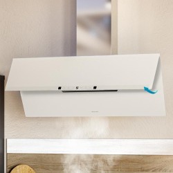 Dekorative Dunstabzugshaube Cecotec Bolero Flux DT 908010 Glass White A++