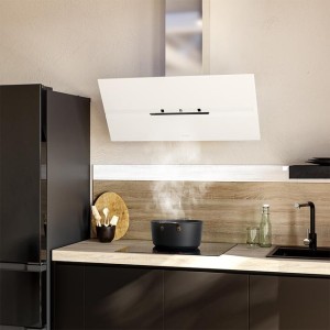 Dekorative Dunstabzugshaube Cecotec Bolero Flux DT 908010 Glass White A++
