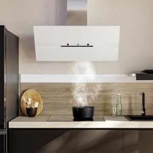 Dekorative Dunstabzugshaube Cecotec Bolero Flux DT 908010 Glass White A++