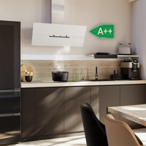 Campana Extractora Decorativa Cecotec Bolero Flux DT 908010 Glass White B