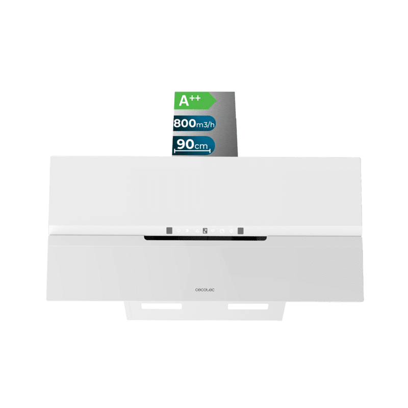 Dekorative Dunstabzugshaube Cecotec Bolero Flux DT 908010 Glass White A++