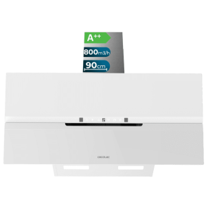 Campana Extractora Decorativa Cecotec Bolero Flux DT 908010 Glass White B