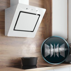 Dekorative Dunstabzugshaube Cecotec Bolero Flux DT 608002 Glass White A++