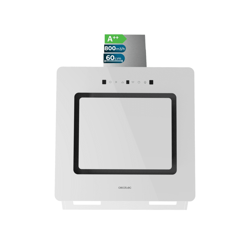 Dekorative Dunstabzugshaube Cecotec Bolero Flux DT 608002 Glass White A++