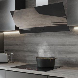 Dekorative Dunstabzugshaube Cecotec Bolero Flux DT 908001 Glass Black A++
