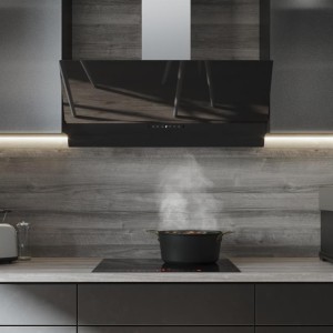 Dekorative Dunstabzugshaube Cecotec Bolero Flux DT 908001 Glass Black A++