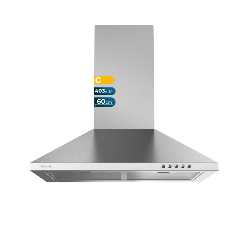 Pyramidenförmige Abzugshaube Cecotec Bolero Flux PM 604300 Inox C