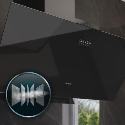 Dekorative Dunstabzugshaube Cecotec Bolero Flux DM 906500 Glass Black A