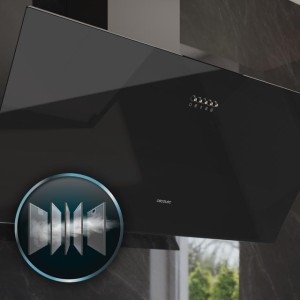 Dekorative Dunstabzugshaube Cecotec Bolero Flux DM 906500 Glass Black A