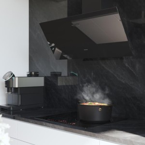 Dekorative Dunstabzugshaube Cecotec Bolero Flux DM 906500 Glass Black A