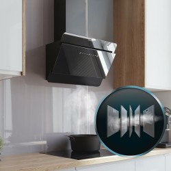 Dekorative Dunstabzugshaube Cecotec Bolero Flux DT 608000 Glass Black A++