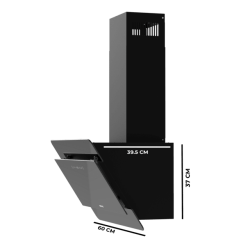 Dekorative Dunstabzugshaube Cecotec Bolero Flux DT 608000 Glass Black A++