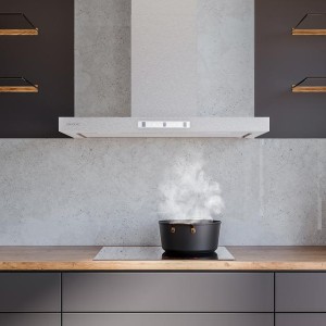 Campana Extractora T Cecotec Bolero Flux TT 908000 Slim Glass White A++