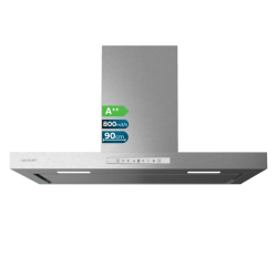 Campana Extractora T Cecotec Bolero Flux TT 908000 Slim Glass White A++