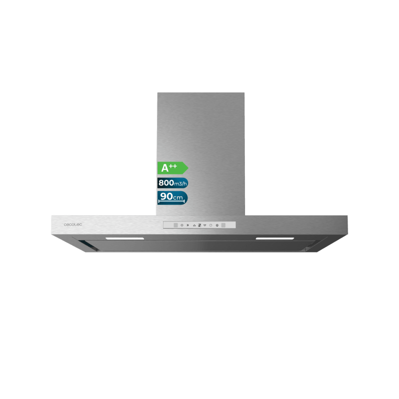 Campana Extractora T Cecotec Bolero Flux TT 908000 Slim Glass White A++ Campana Extractora T Cecotec Bolero Flux TT 908000 Slim Glass White A++
