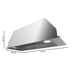 Integrierte Dunstabzugshaube Cecotec Bolero Flux IT 755500 Inox A++