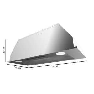 Integrierte Dunstabzugshaube Cecotec Bolero Flux IT 755500 Inox A++