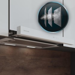 Teleskopische Dunstabzugshaube Cecotec Bolero Flux TLT 605500 Glass White A++