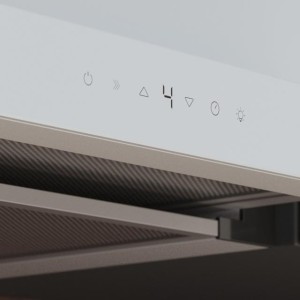 Teleskopische Dunstabzugshaube Cecotec Bolero Flux TLT 605500 Glass White A++