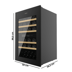 Integrierbare Weinbar Cecotec Bolero GrandSommelier Duo 57000 Touch Black Compressor