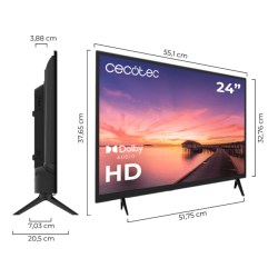Fernseher Cecotec 24" LED mit HDMI/USB Schwarz