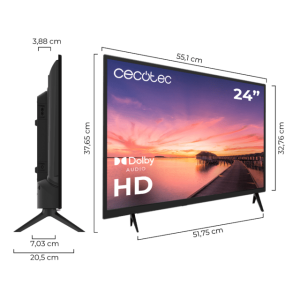 Televisor Cecotec 24" LED HD con HDMI/USB