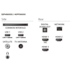Televisor Philips 32PFS6000 32" Full HD con Smart TV y WiFi