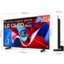 Televisor LG 4K OLED evo AI C4 OLED42C45LA 42" Ultra HD 4K con Smart TV y WiFi