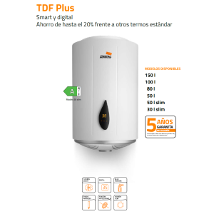 Termo Eléctrico Vertical Cointra TDF Plus 100 de 100 Litros con Panel Digital
