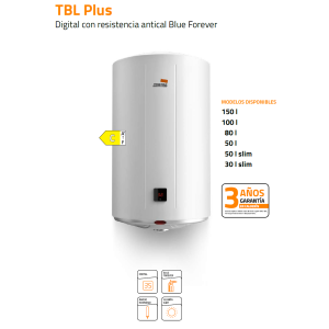 Termo Eléctrico Vertical Cointra TBL Plus 100 de 100 Litros con Panel Digital