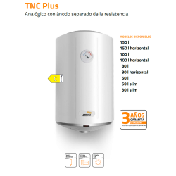Termo Eléctrico Vertical Cointra TNC Plus 30 Slim de 30 Litros
