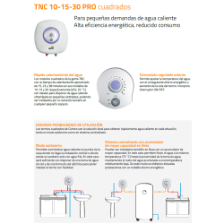 Termo Eléctrico Cuadrado Cointra TNC 30 PRO C Cuadrado de 30 Litros