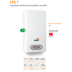 Calentador de Gas Cointra CPE T 7 L para Gas Natural con KIT de Salida de Gases Estándar