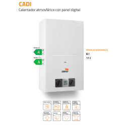 Atmosphärische Gasheizung Cointra CADI 11 L für Erdgas mit Digitalanzeige