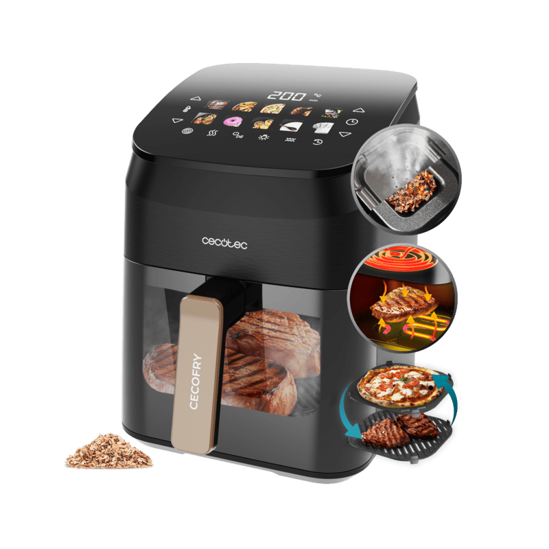 Freidora de Aire Cecotec Airfryer Cecofry&Grill Smokin' 4500 4,5 Litros 1900 W