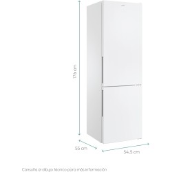 Kühlschrank Combi CANDY CCT3L517EW Weiß Kapazität von 260 Liter