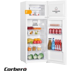 Kühlschrank Combi 2 Türen Corberó CF2PH14321W Weiß Kapazität von 206 Liter