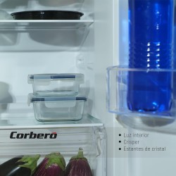 Kühlschrank Combi 2 Türen Corberó CF2PH14321W Weiß Kapazität von 206 Liter