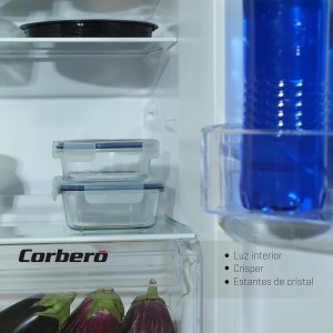 Kühlschrank Combi 2 Türen Corberó CF2PH14321W Weiß Kapazität von 206 Liter