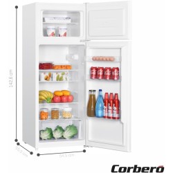 Kühlschrank Combi 2 Türen Corberó CF2PH14321W Weiß Kapazität von 206 Liter