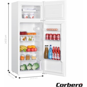 Kühlschrank Combi 2 Türen Corberó CF2PH14321W Weiß Kapazität von 206 Liter