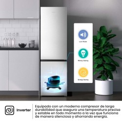 Kühlschrank Combi Hisense RB440N4ACD Grau Inox Kapazität von 336 Liter
