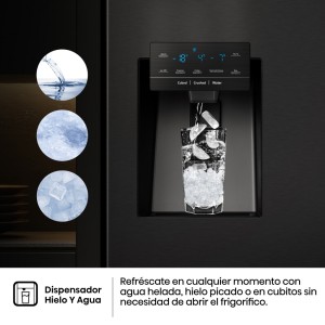 Frigorífico Americano Combi 4 Puertas Hisense RQ760N4IFE Negro Capacidad de 577 Litros