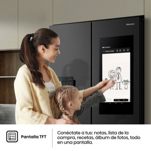 Frigorífico Americano Combi 4 Puertas Hisense RQ760N4IFE Negro Capacidad de 577 Litros