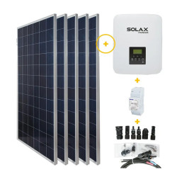 Kit Fotovoltáico con Inversor SOLAX 5 kW Monofásico + 12 Paneles Solares 455W