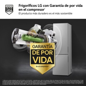 Kühlschrank Combi LG GBV21NCDPY Inox Kapazität von 407 Liter